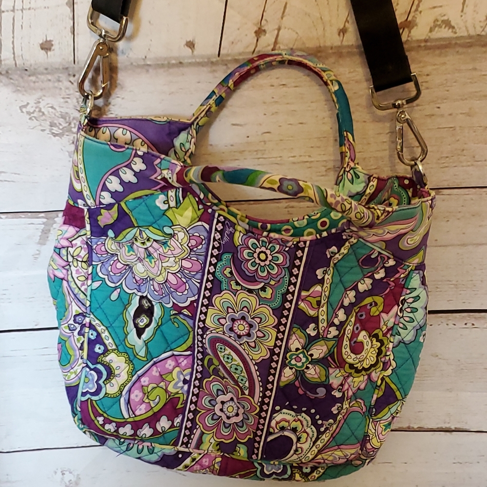 Vera Bradley two way tote Heather repaired